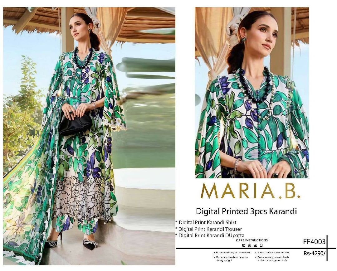 Winter 2025 Luxury Pure Karandi Collection – Digital Print 3 Piece Airjet Suit