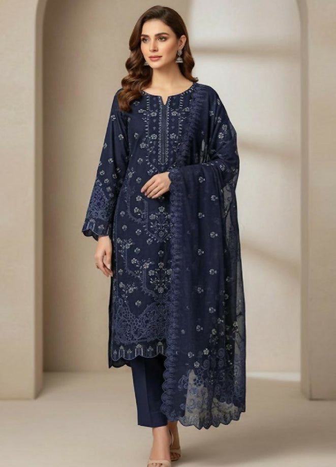 Unstitched Embroidered Danak Winters Three Piece
