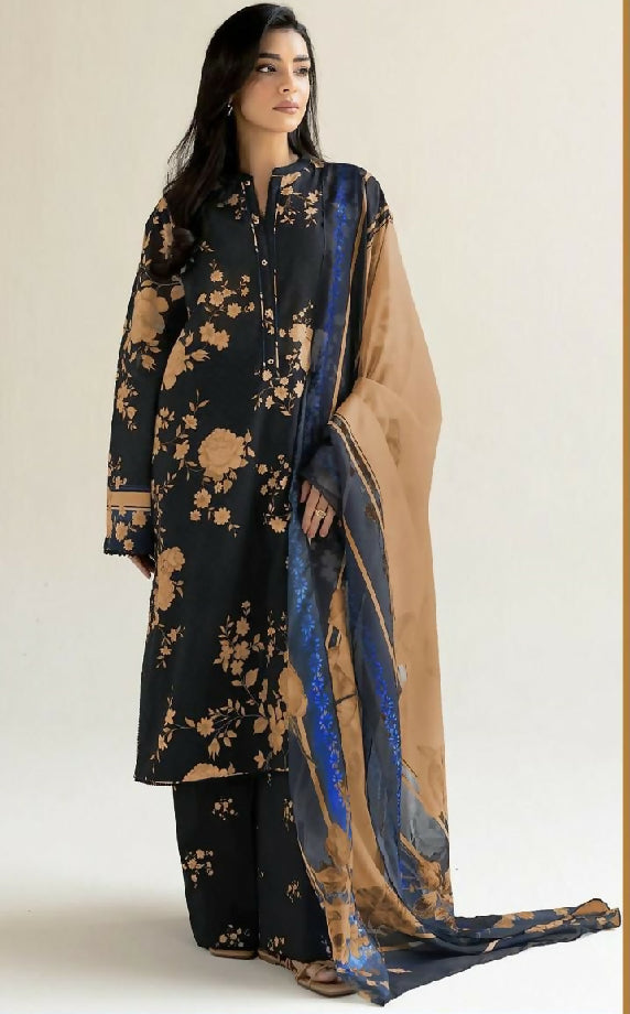 Ladies Suit khaddar printed unstitched 3pc✓