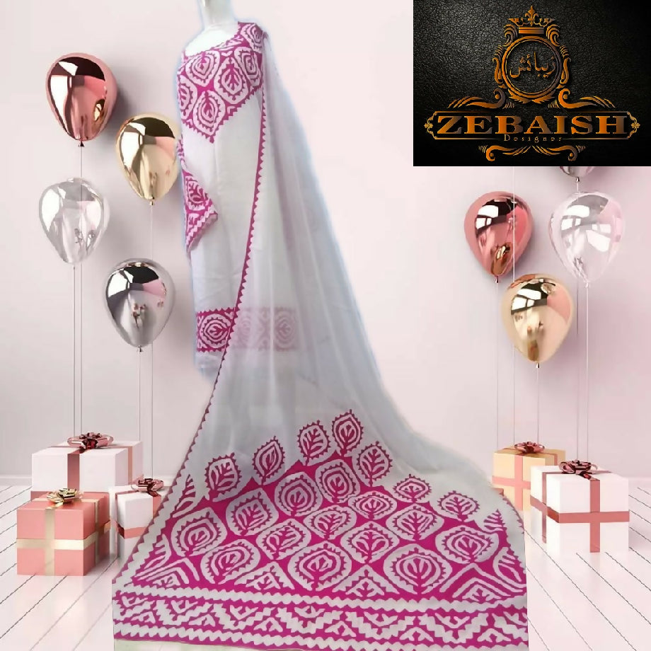 Three piece Applique handwork suit