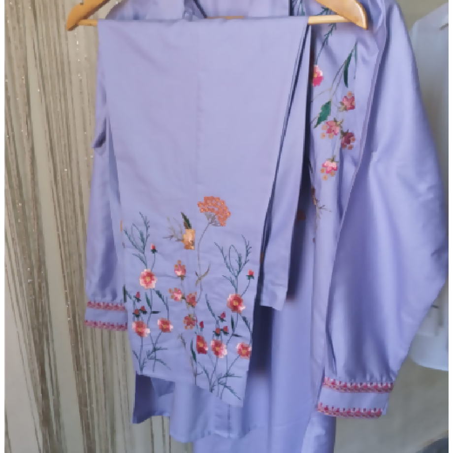 Pastel Lavender Embroidered 2-Piece Trouser Suit