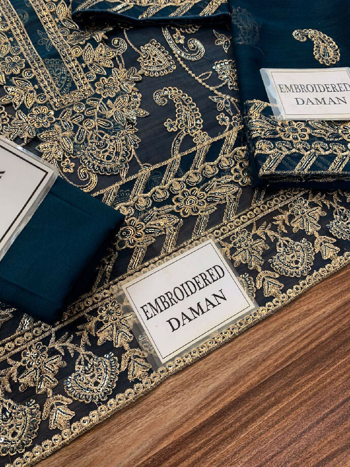 ASIM JOFA chiffon suit with malai trousers