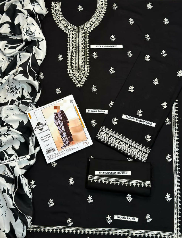 Dhanak embroidery suit