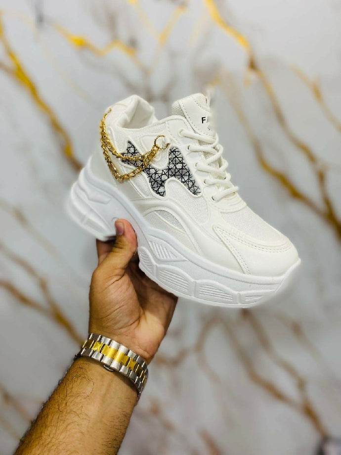 Premium Quality Sports Sneakers – Grey, Navy White-Black & Beige