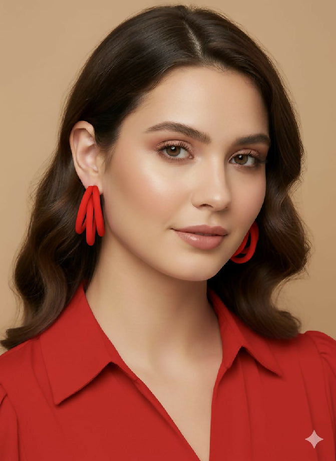 Tripod hoops ear rings