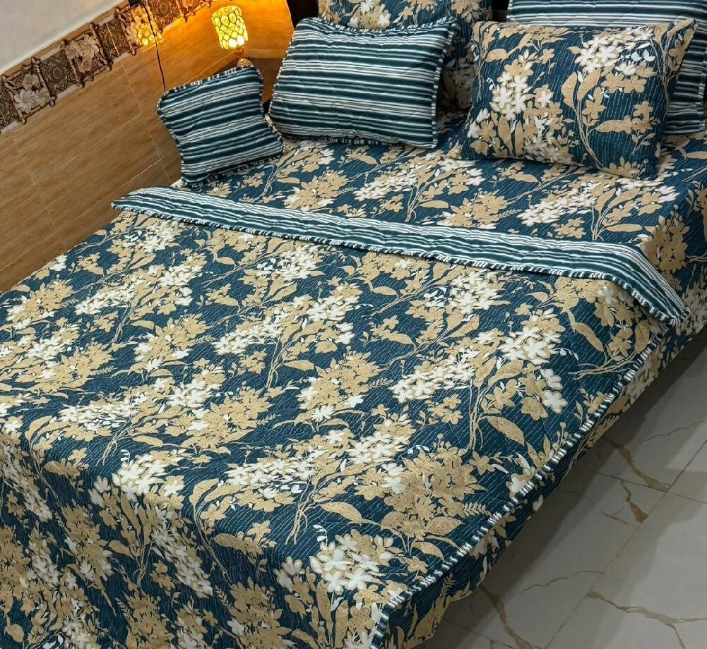 7pc printed comforter set