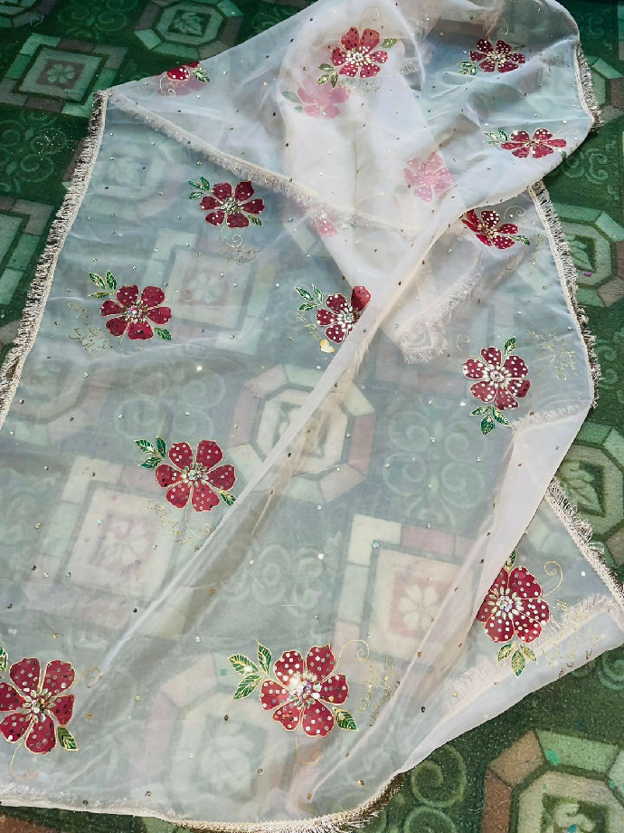 Hand painted duppata