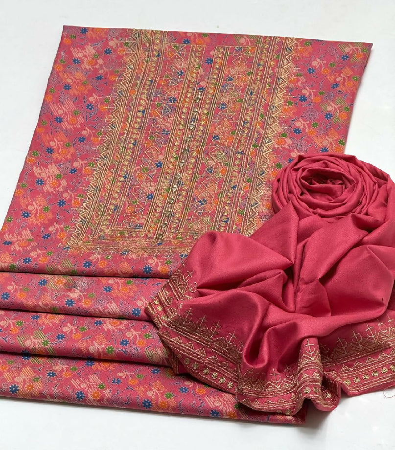 Dhanak embroidery 2 piece