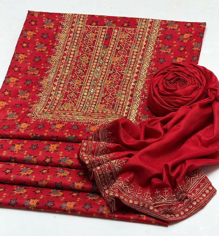 Dhanak embroidery 2 piece