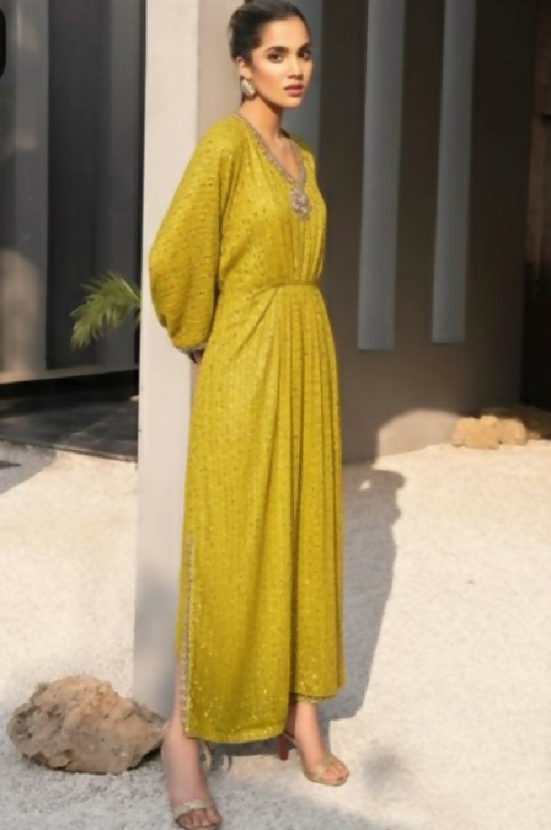 Embroidered Chiffon Kaftan (10+ Colors Available)