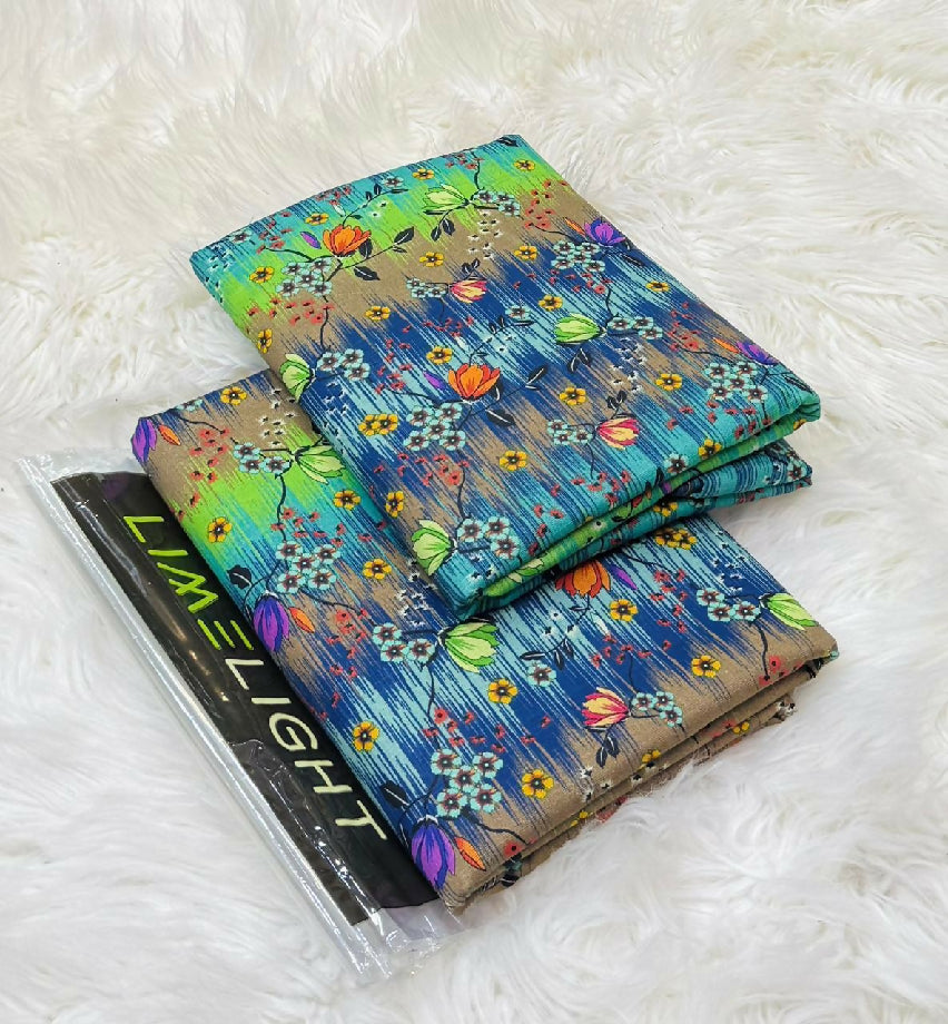 Unstitched Printed Khaddar Two Piece