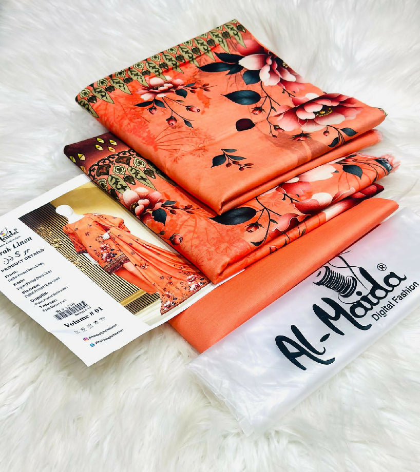 Girl dress (MEERAK LINEN BY AL-MAIDA)