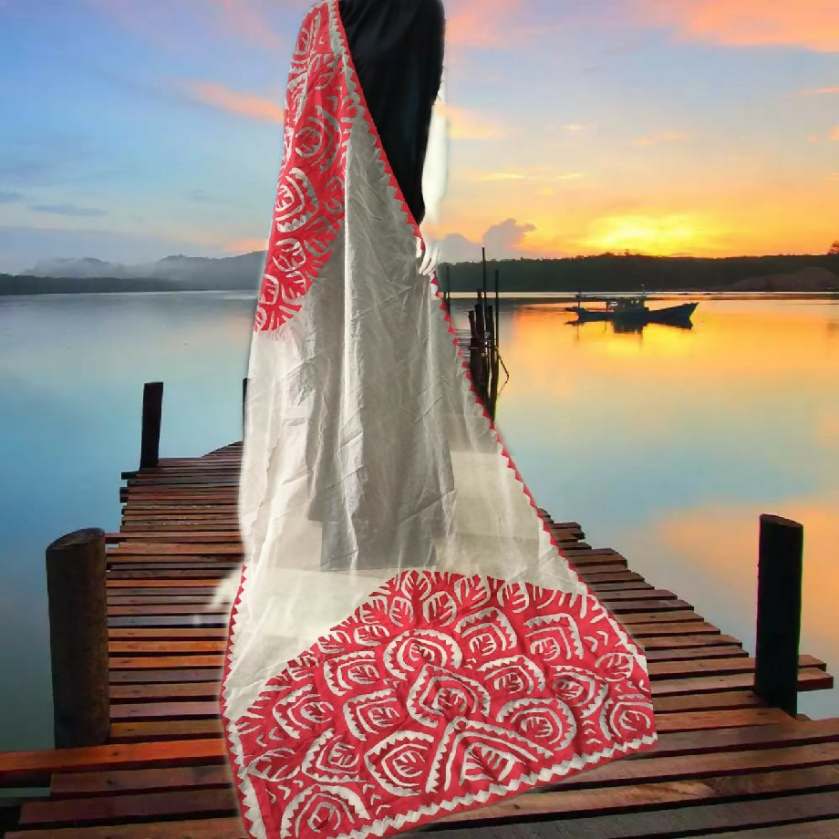 Applique handwork Dupatta