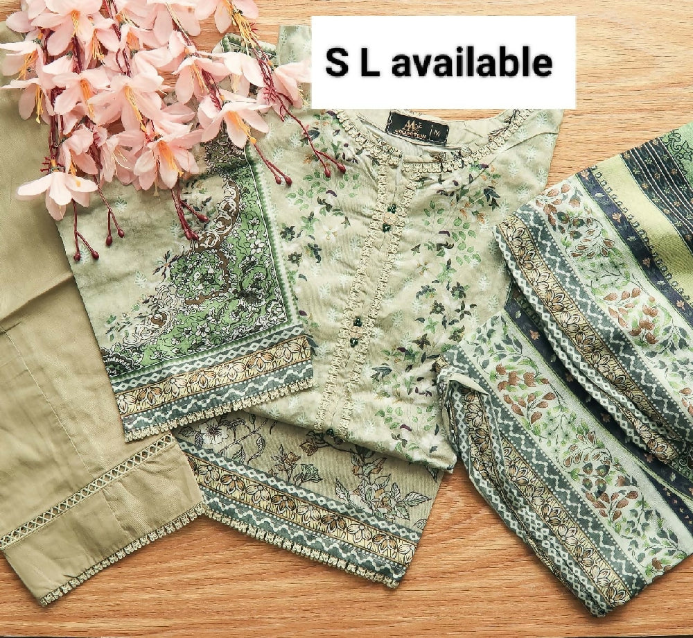 Printed lawn 3 piece stitched