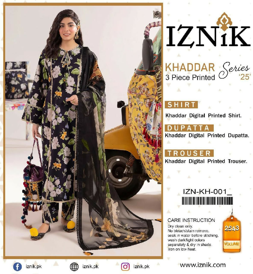 Ladies Suit khaddar printed unstitched 3pc✓