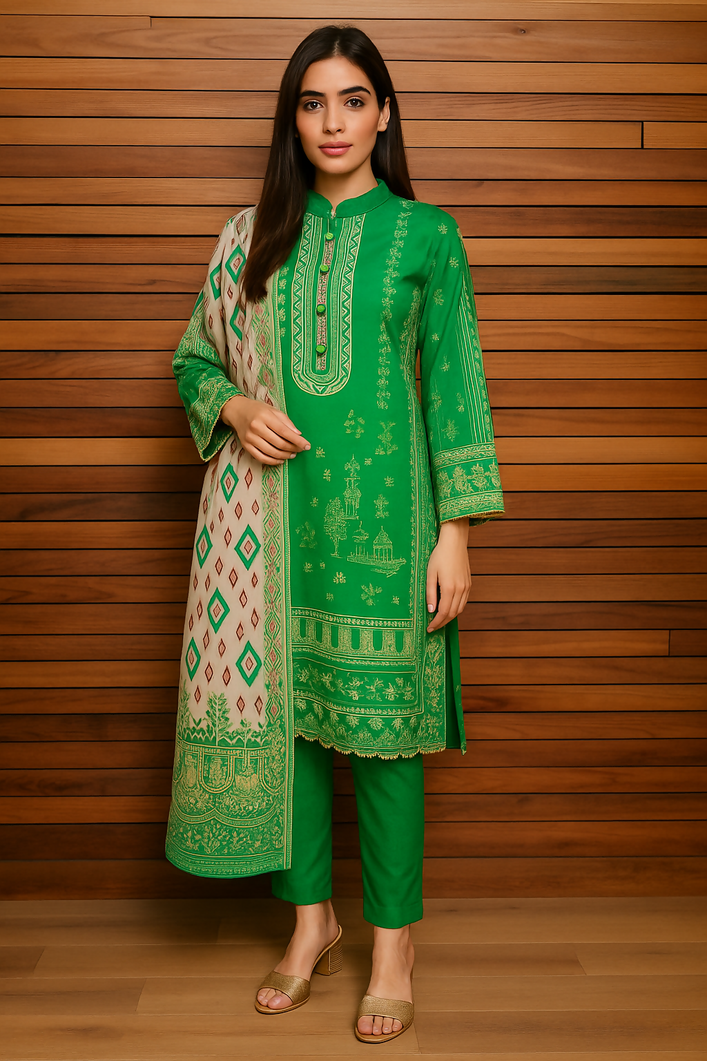 20250519_1043_Green Embroidered Outfit Display_remix_01jvkh1adnfdztbhacp4qsrpcc