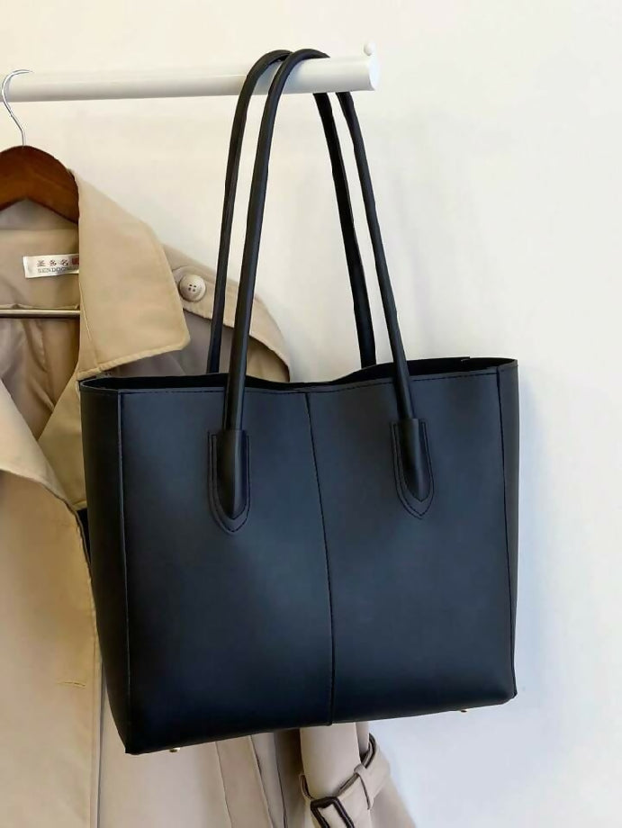 Leather tote bag