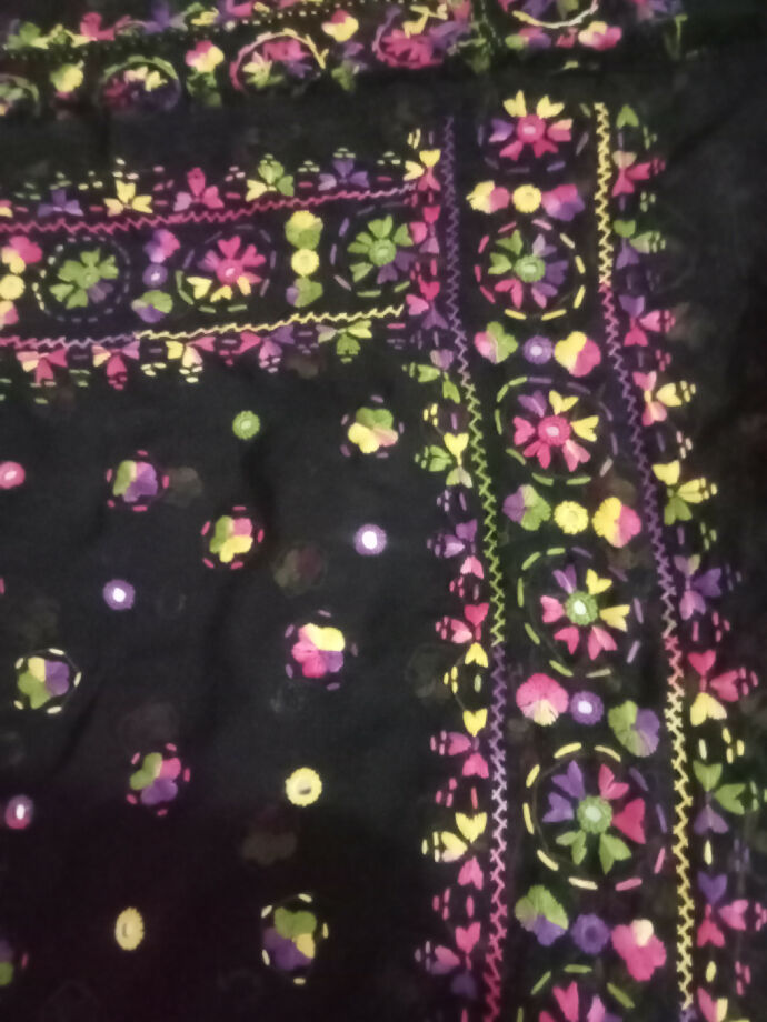 Hand Embroidered Georgette Chader