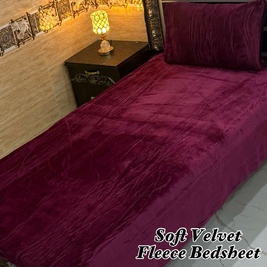 Soft velvet fleece bedsheet
