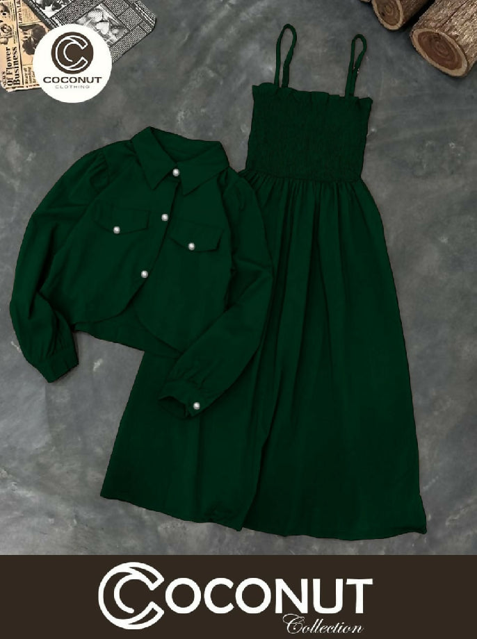 Coconut collection romper frock 2 pcs