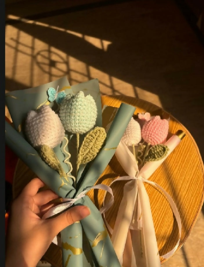 Handmade crochet flowers