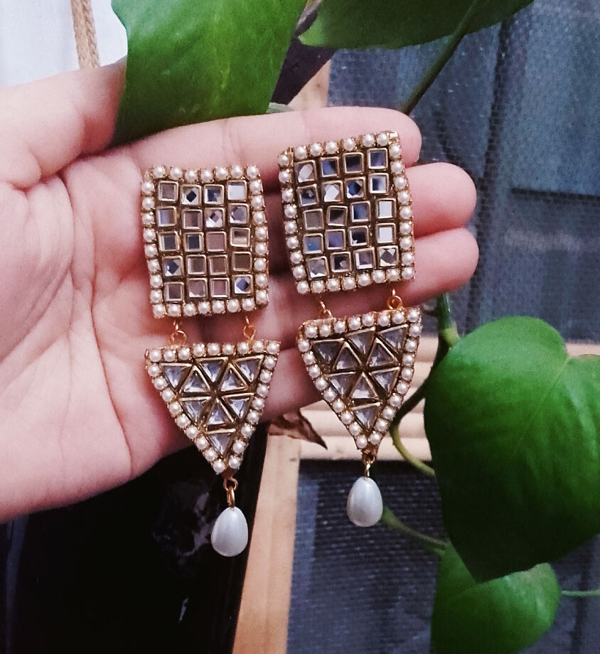 Handmade Kundans Earrings