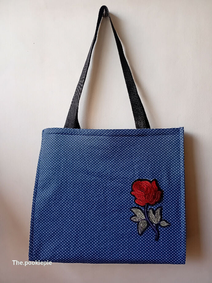 Rose Charm Tote Bags
