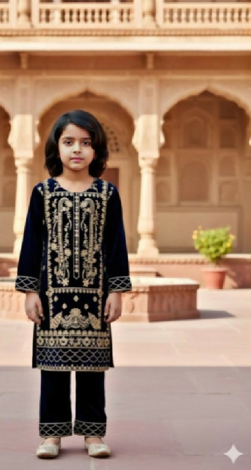 Kids Velvet Collection – Stylish & Comfortable Velvet Outfits for & Girls (Stitched)