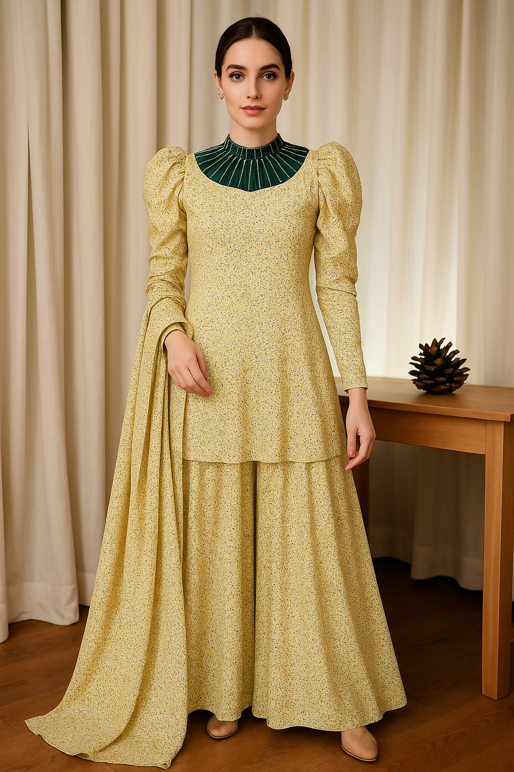 20250519_1957_Model in Floral Plazo_remix_01jvmgqf2vfqwvdmg08p37vbq7