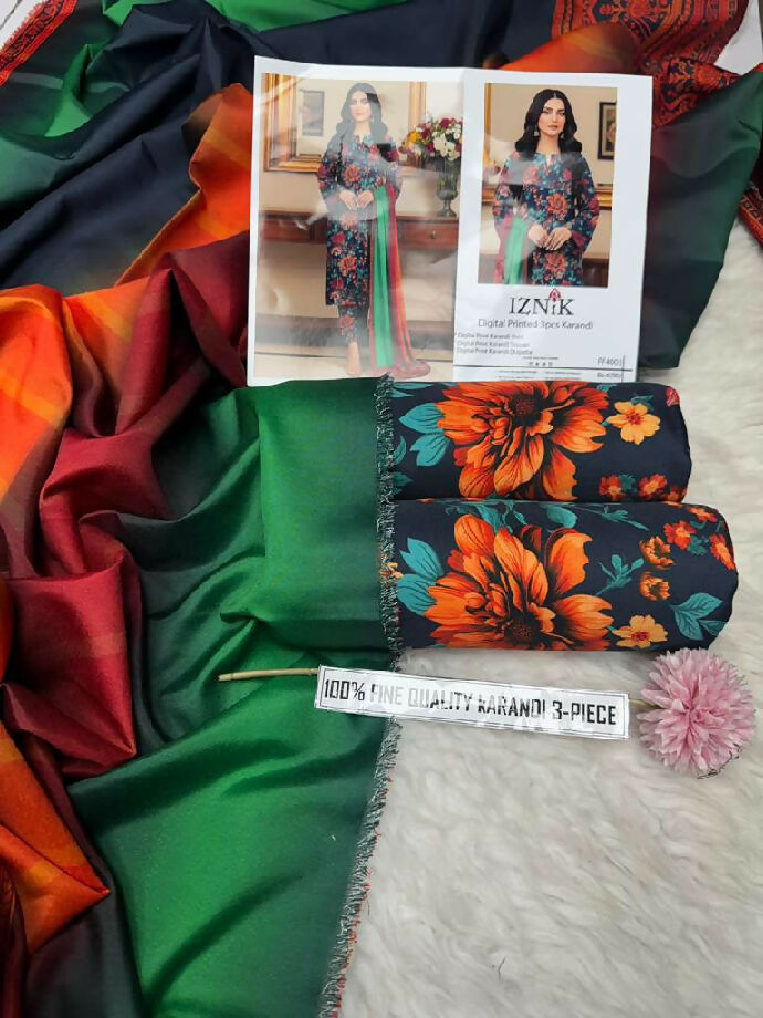 Winter 2025 Luxury Pure Karandi Collection – Digital Print 3 Piece Airjet Suit