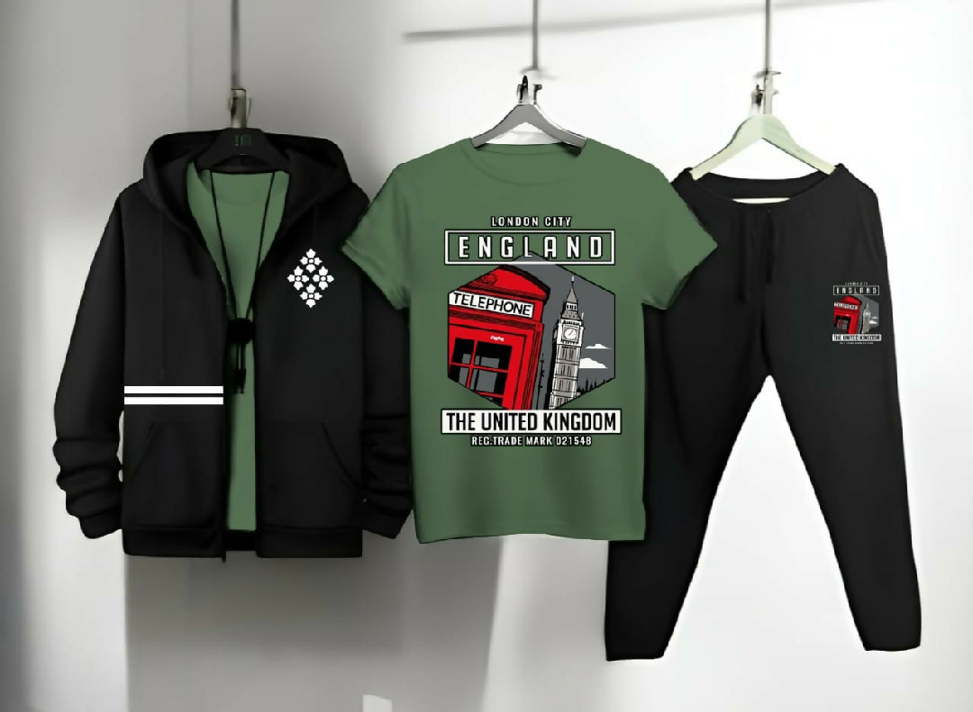 3pc fleece jackets suit for boys