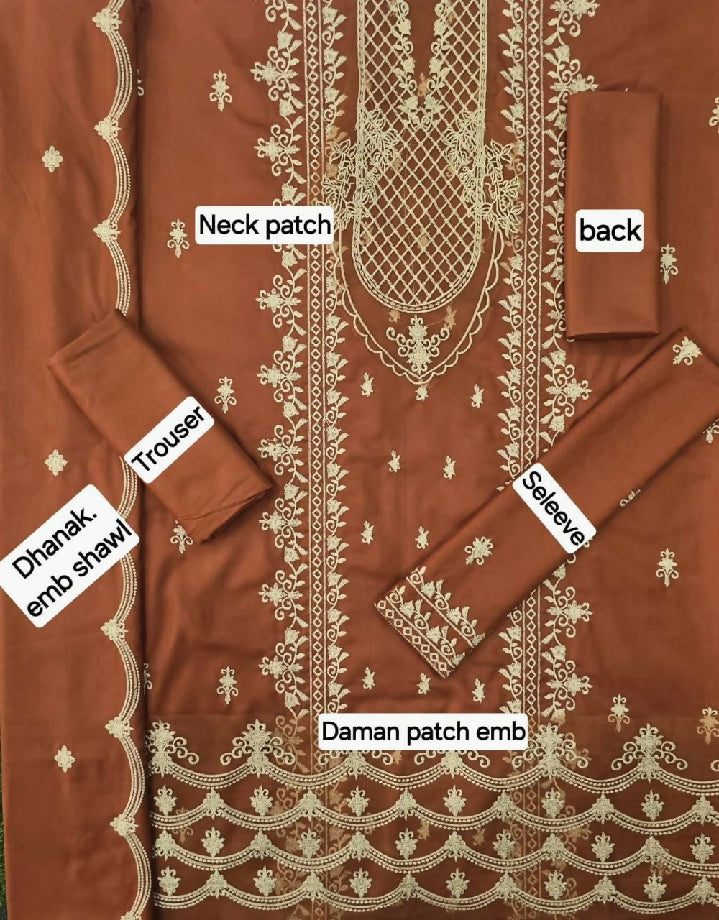 Dhanak Embroided suit