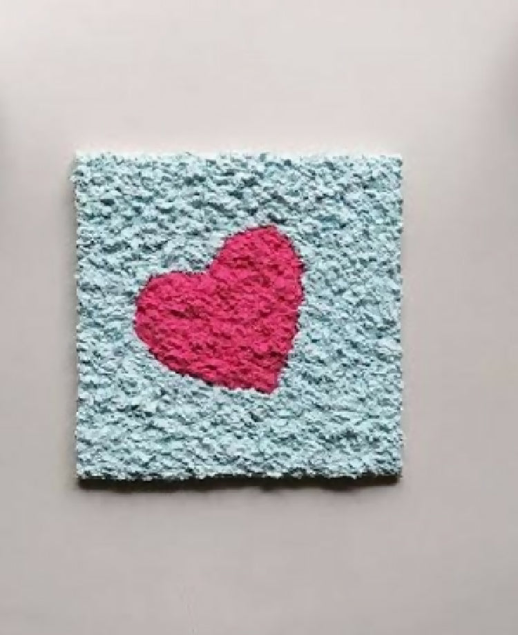 Hand made tissu paper texture hearts