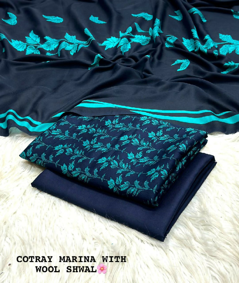 Imported marina kotrai with wool shawl