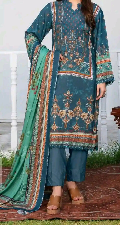 Winter stuff unstitch dress for ladies