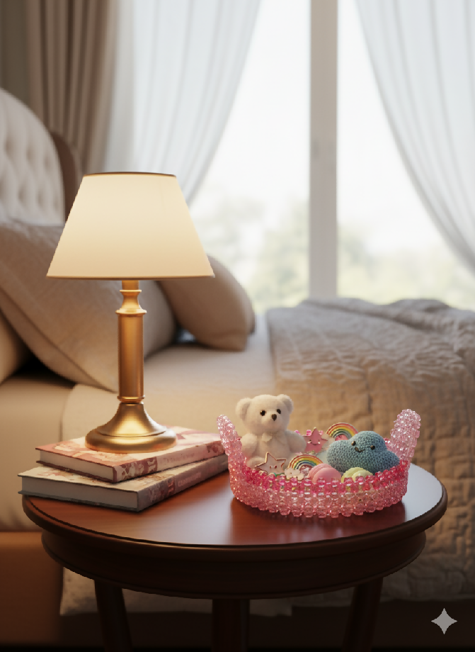 Beaded Vanity Tray/Fruit Basket