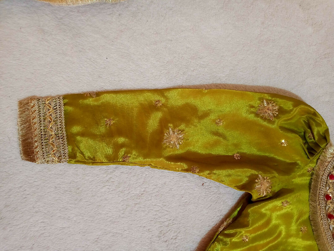 Kathan Silk Shirt with Net Sharara & Pink Net Dupatta – Mirsab Collection