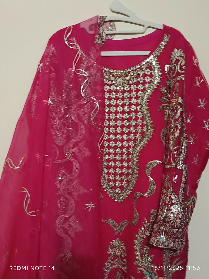 Pink long fancy dress