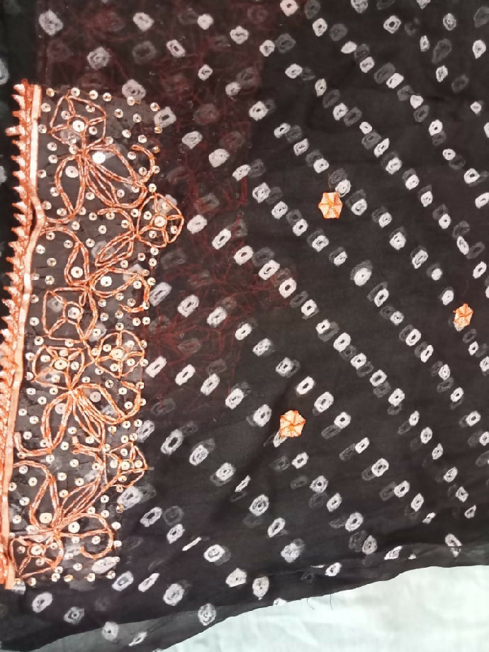 2piece chunri shafoon suit Gotta work with sequence