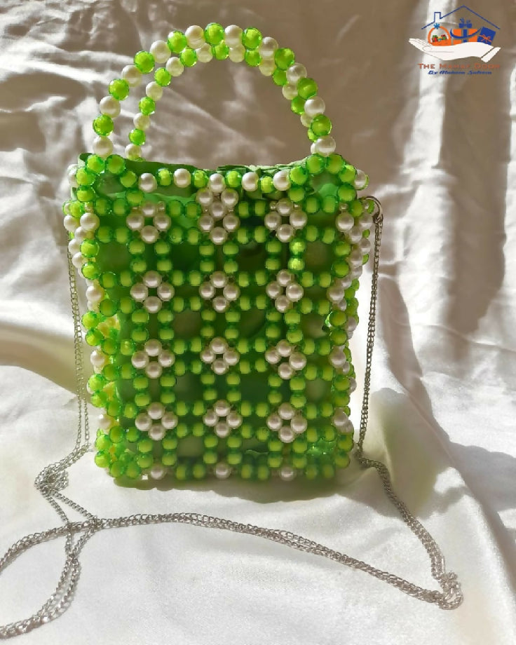 Green Beaded Handbag