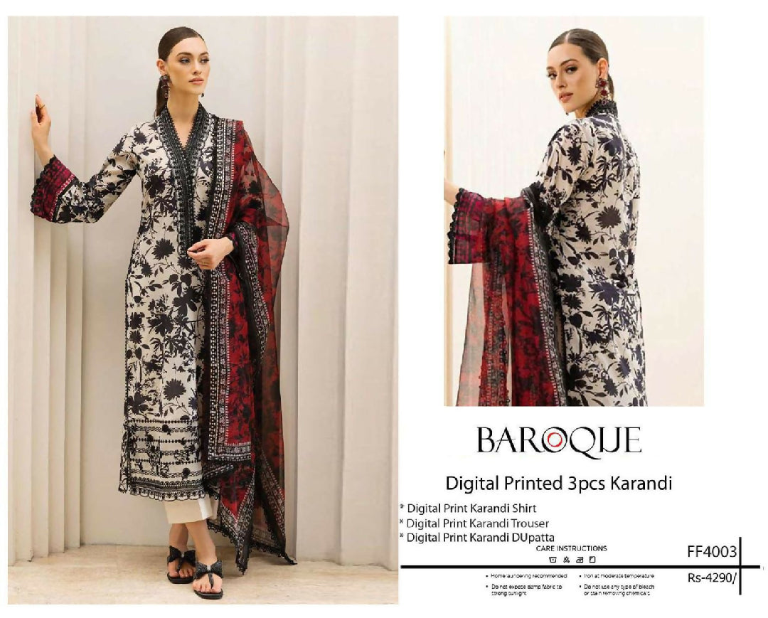 Winter 2025 Luxury Pure Karandi Collection – Digital Print 3 Piece Airjet Suit