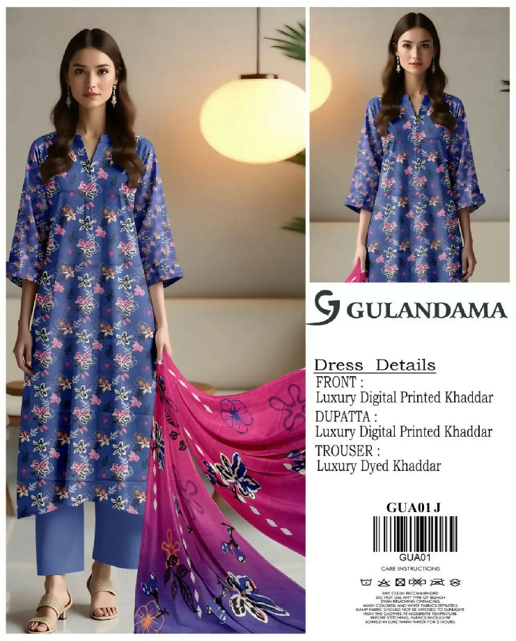 GULANDAMA 3pc Allover khadar suit