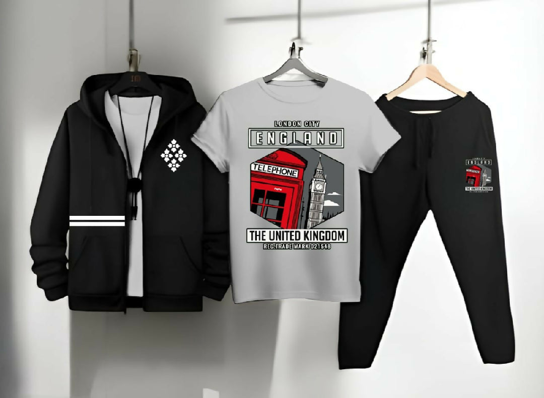 3pc fleece jackets suit for boys