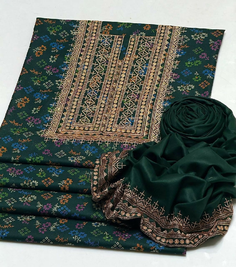 Dhanak embroidery 2 piece