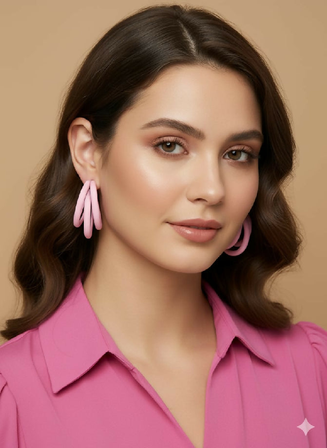 Tripod hoops ear rings