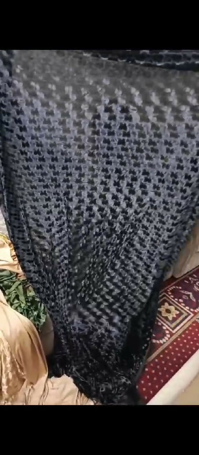 Korean velvet two piece allover design..