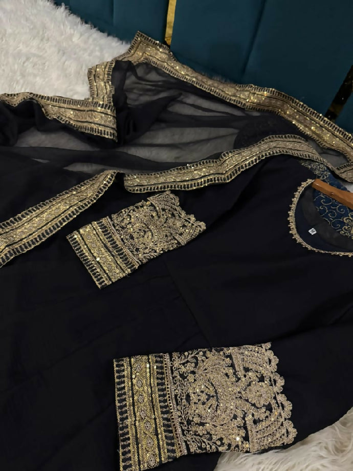 Chiffon Embroidered Maxi