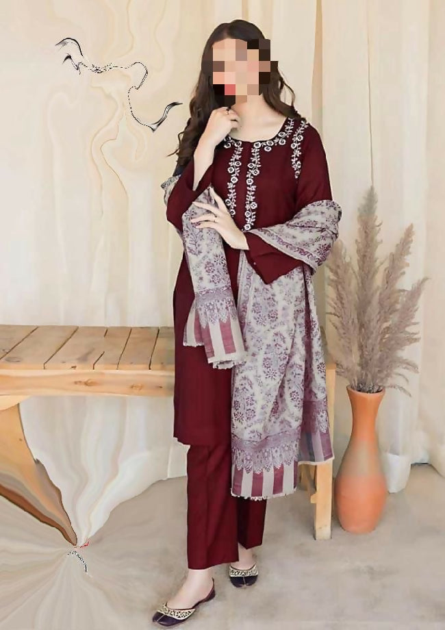 Dhanak embroidery suit