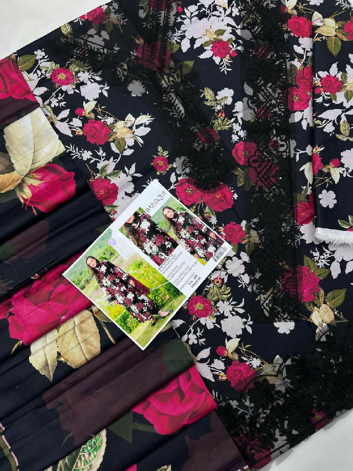 LUXURY DIGITAL PRINT SLUB KHADDAR AIRJET PATCHES VOLUME