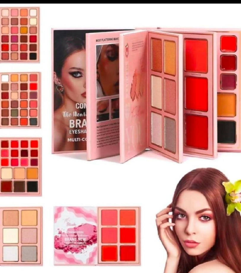All-in-One Makeup Book Palette – 48 Colors Eyeshadow + 6 Blush + 4 Highlighter + Lip Shades